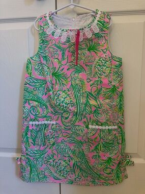 Lilly Pulitzer Girls shift dress Mandevilla baby Fins and Flippers size 10